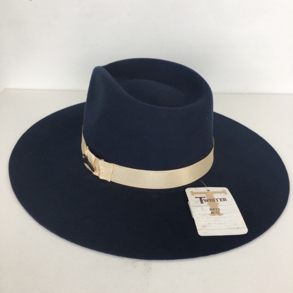 Wool Hat By Twister Blue NEW Size Medium Boho Cowgirl Cowboy Hat Western NWT - Picture 11 of 14